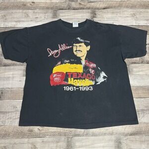 Davey Allison Shirt Size 2XL Black Vintage 90s NASCAR Racing Tee